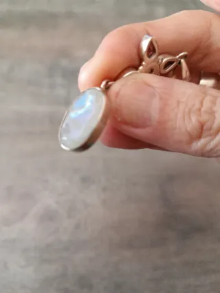 Colgante Amatista,perla y Piedra Luna