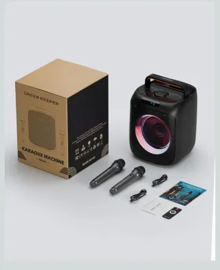 Altavoz Karaoke GREEN KEEPER 400W 2 Micrófonos
