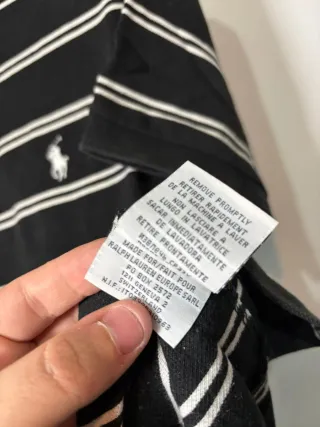 Polo Ralph Lauren Rayas Negras y Blancas