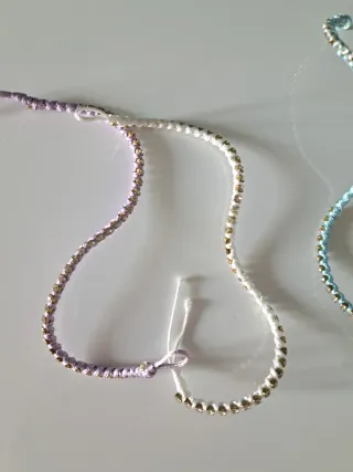 Set 4 braccialetti brillanti colorati