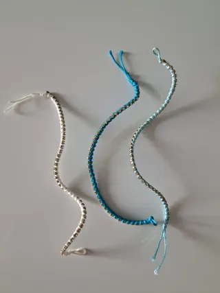 Set 4 braccialetti brillanti colorati