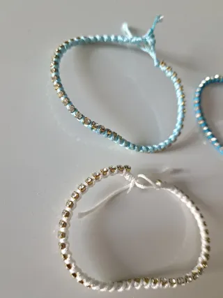 Set 4 braccialetti brillanti colorati