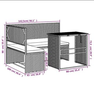 Conjunto Terraza Exterior Ratán
