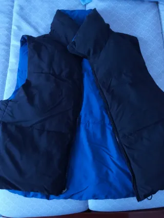 Chaleco reversible mujer negro/azul