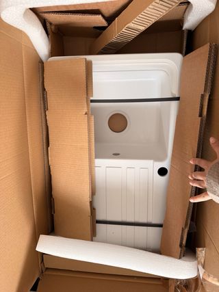 Fregadero Granito Blanco Reversible 1 Cubeta