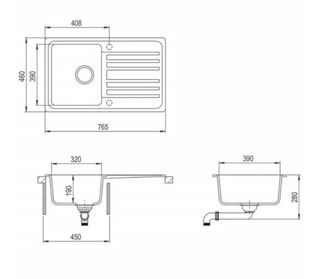 Fregadero Granito Blanco Reversible 1 Cubeta