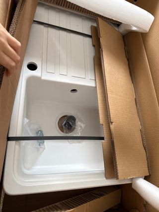 Fregadero Granito Blanco Reversible 1 Cubeta