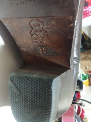 Botas de serraje y piel marrón talla 36