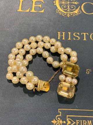 Pulsera Perlas Oro y Topacios 1930