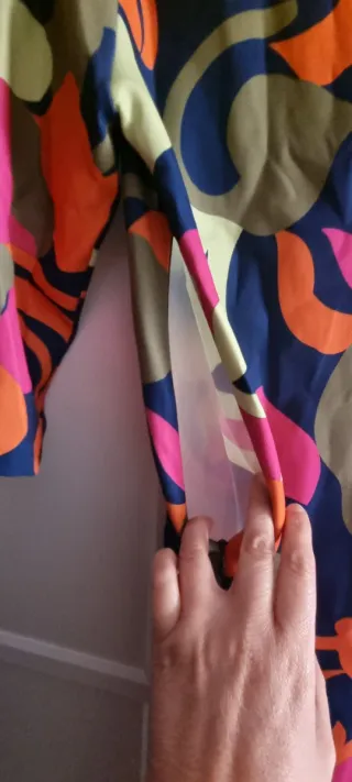 Vestido midi estampado multicolor talla M 38