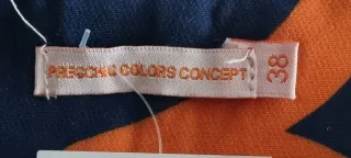 Vestido midi estampado multicolor talla M 38