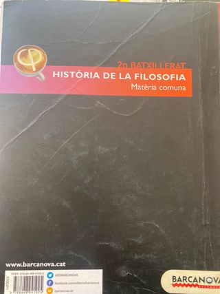 Història de la Filosofia 2n Batxillerat. Llibre...
