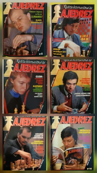 Revistas y libros de ajedrez. Precios en descripci