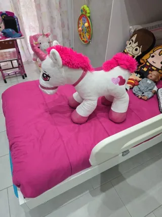 Peluche Unicorno Grande 50 cm Fucsia