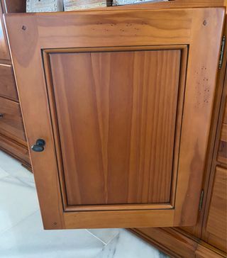 Mueble Salón Madera Vitrinas Cajoneras