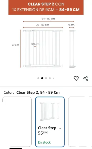 Hauck Clear Step 2 Barrera Seguridad para Niños