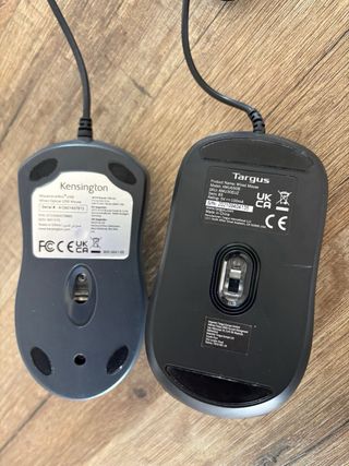 Lote 2 ratones USB Kensington y Targus