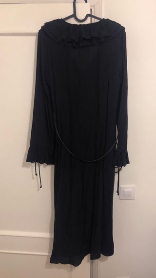 Vestido largo midi Zara negro talla XS