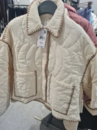 Chaqueta Mango Beige Talla XS