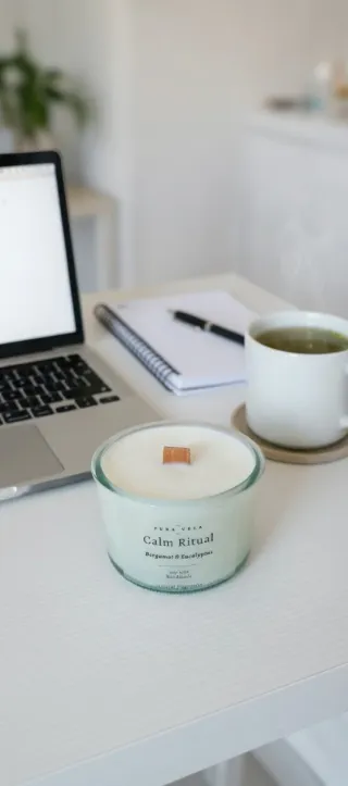 Candela aromatica Bergamot & Eucalipto Pura Vela