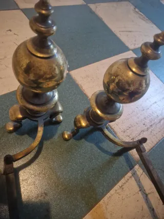 Pareja de morillos de chimenea