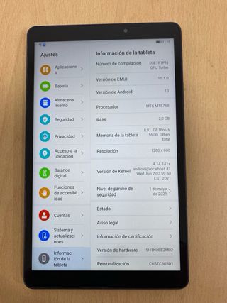 Tablet Huawei MediaPad T8 Blu