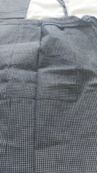 Mandil vintage negro y blanco