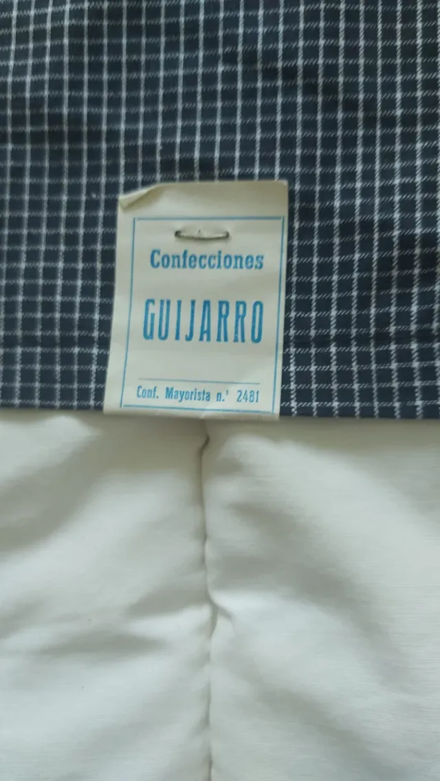 Mandil vintage negro y blanco