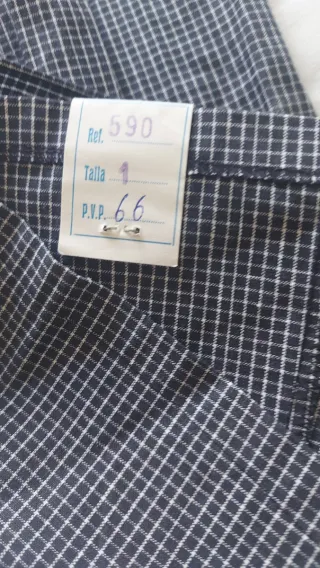 Mandil vintage negro y blanco