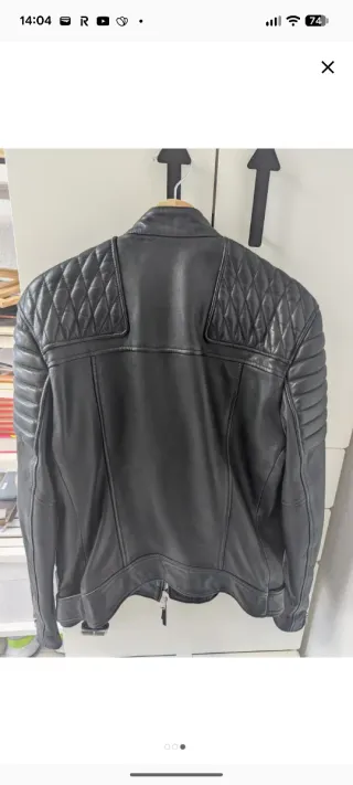 Cazadora cuero All Saints negra