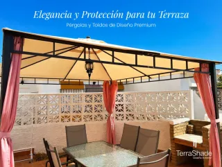 Pérgola Cenador Jardín 3x3 Terra Shade Beige
