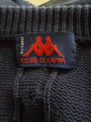 Maglione Kappa Uomo XL Blu Cotone V-Neck