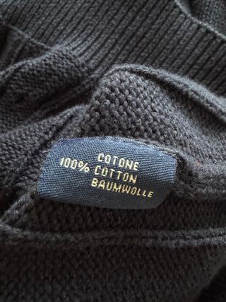 Maglione Kappa Uomo XL Blu Cotone V-Neck