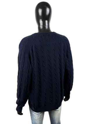 Maglione Kappa Uomo XL Blu Cotone V-Neck