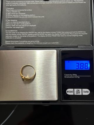 Anillo Oro 18k Rubí Zafiro Esmeralda T12