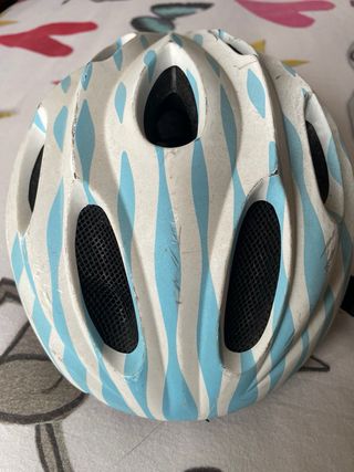 Casco Bici Bambini Bianco Azzurro