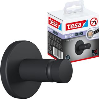 tesa® MOON BLACK Perchero para Toallas - Colgador