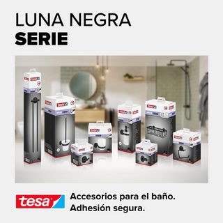 tesa® MOON BLACK Perchero para Toallas - Colgador
