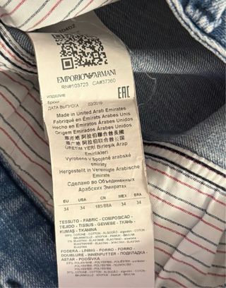 Pantalón vaquero Emporio Armani azul