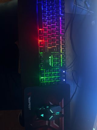 Combo Teclado, Ratón Gaming y Alfombra Tempest RGB