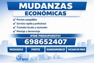 Mudanzas y portes 698652407