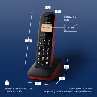 Panasonic KX-TGB610SPR Teléfono Inalámbrico Digita