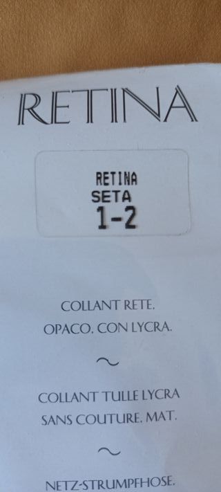 Collant a rete opaco con lycra colore avorio