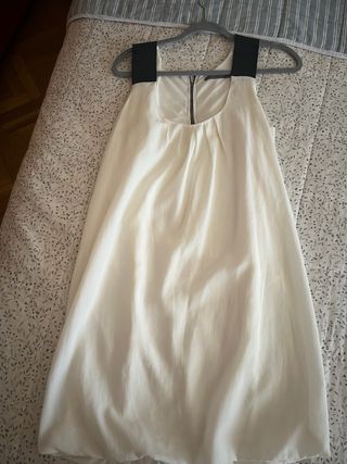 Vestido Zara Blanco y Negro