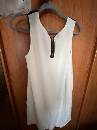 Vestido Zara Blanco y Negro