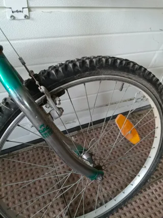 Bicicleta de montaña verde