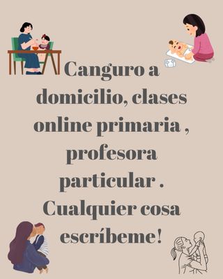 Profesora particular, niñera y profesora online