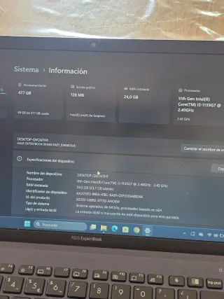 Portátil Asus Expertbook B1400C