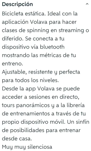 Bici Estática Volava