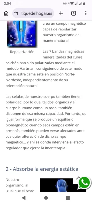 Biostatik Topper Colchón Imanterapia